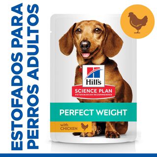 Hill's Adult Science Plan Perfect Weight Small&Mini Guisado de Frango e Vegetais saqueta para cães